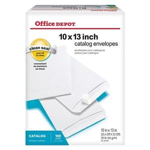 Clean Seal Catalog Envelopes 10 in x 13 in White 100/Bx