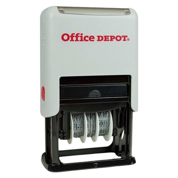 Office Depot Brand Self-Inking Dater With Extra Pad Black Ink Ea