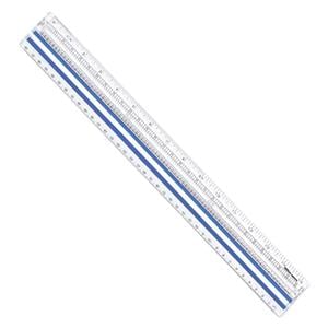 Office Depot Brand Magnifying Ruler 15" Clear Ea