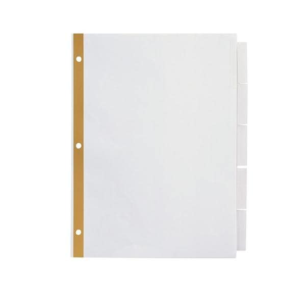 Insertable Dividers With Big Tabs White Clear Tabs 5-Tab 5/Pk