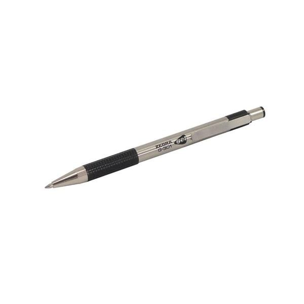 Zebra G-301 Gel Ink Retractable Pens Medium Point 0.7 mm Black Ea