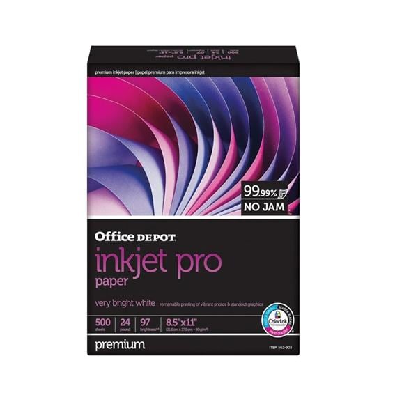 Inkjet Pro Paper Smooth Letter Size 24 Lb 500 Sheets/Ream 500/Pk