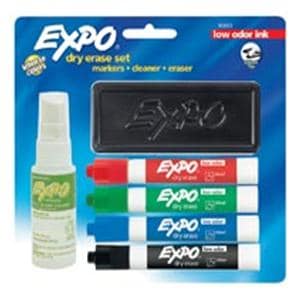 Dry-Erase Starter Kit Chisel-Tip Assorted 4 Markers/Pack 4/Pk