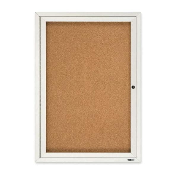 Anodized Aluminum Frame Enclosed Bulletin Board 3 ft x 2 ft Ea