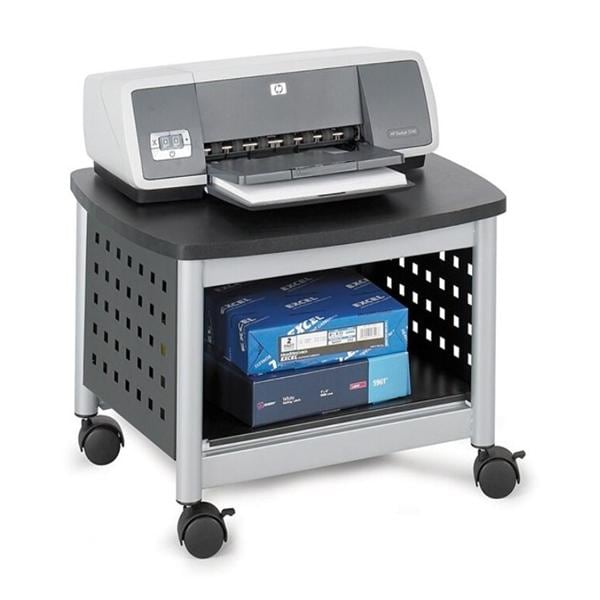 Safco Scoot Underdesk Printer Stand Black/Silver Ea