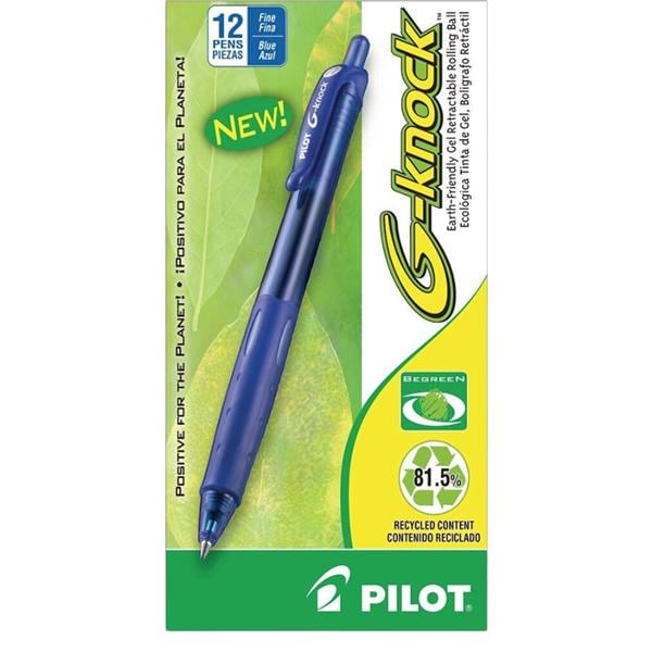 Pilot Gel Rollerball Pen Fine Point 0.7 mm Blue Barrel Blue Ink 12/Pk