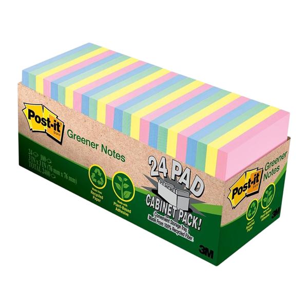 Post-it Notes Cabinet Pack Helsinki Collection 75/Pad 24/Pack 24/Pk