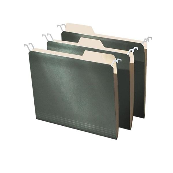 Find It Tab-View Hanging File Folders Letter Size Green 20/Pack 20/Pk