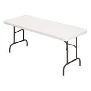 Folding Table Molded Plastic Top 5 ft Wide Platinum Ea