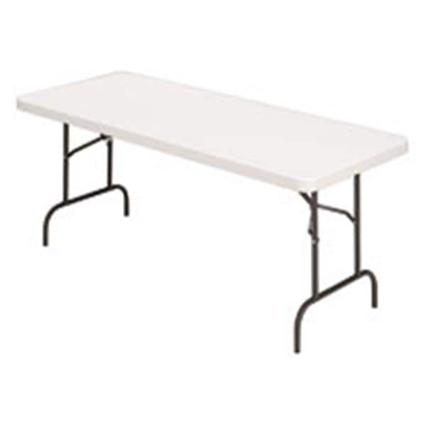 Folding Table Molded Plastic Top 5 ft Wide Platinum Ea