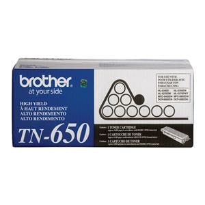 Brother TN-650 High-Yield Black Toner Cartridge Ea