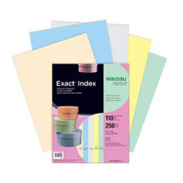 Exact Indx Crd Stck 8.5"x11" Asst Col 250/Pk 250/Pk