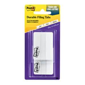 Post-it Durable Tabs 2" White Pad Of 50 Flags 50/Pk