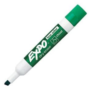 EXPO Low-Odor Dry-Erase Marker Chisel Point Green 12/Pk