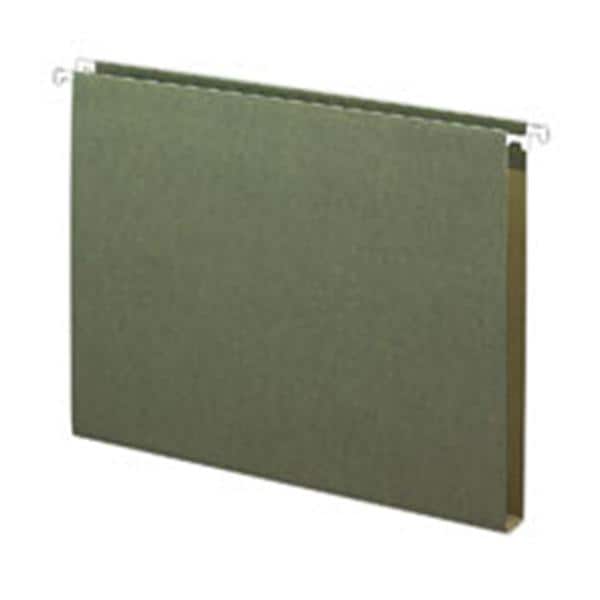 Box-Bottom Hanging Folder 1 in Expansion Ltr Sz Std Green 25/Box 25/Bx