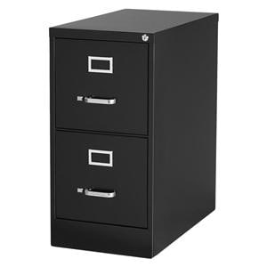 WorkPro 26.5 in Vertical Letter-Size File Cabinet 2 Drawers Black Ea