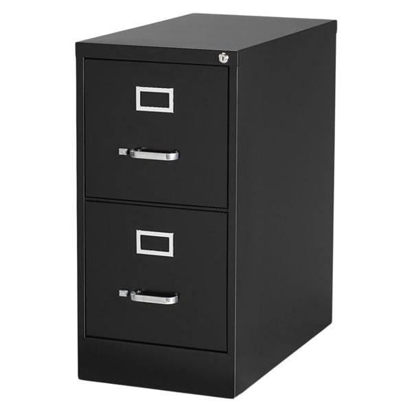 WorkPro 26.5 in Vertical Letter-Size File Cabinet 2 Drawers Black Ea