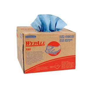 Kimberly-Clark Professional Wipers Wypall X80 Brag Box Blue 160/Box Ea