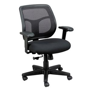 Mesh/Fabric Synchro Tilt Task Chair Black Frame Black Fabric 40.5H Ea