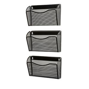 3-Pack Hanging Wall File 33.5 in x 14 in x 6.625 in Black 3/Pack Ea