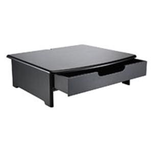 Rolodex Wood Workspace Monitor Stand With Drawer Black Ea