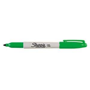 Sharpie Permanent Fine-Point Markers Green 12/Pack 12/Pk