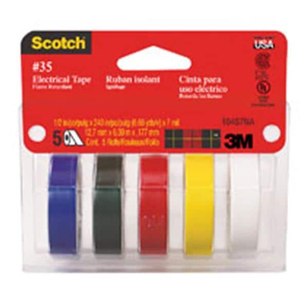 Scotch Electrical Tape 0.5 in x 6.67 ft 5/Pack 5/Pk