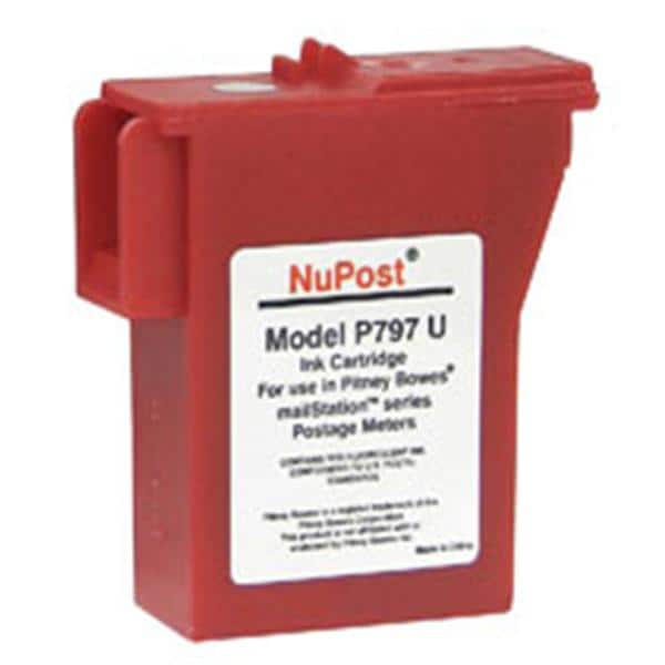 NuPost Model P797 Remanufactured Postage Meter Red Ink Cartridge Ea