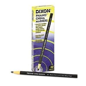 Dixon Phano China Marker Black 12/Pk