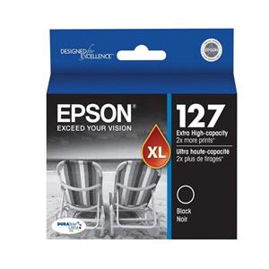 Epson 127 Ultra Extra-High-Capacity Black Ink Cartridge (T127120-S) Ea