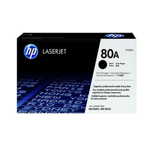 HP 80A Black Original Toner Cartridge (CF280A) Ea