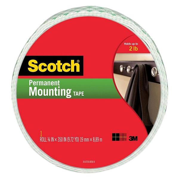 Scotch Permanent Heavy Duty Mounting Tape 3/4 in x 350 in Ea