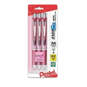 EnerGel RTX Liquid Gel Pen Medium Point 0.7 mm Black 3/Pk