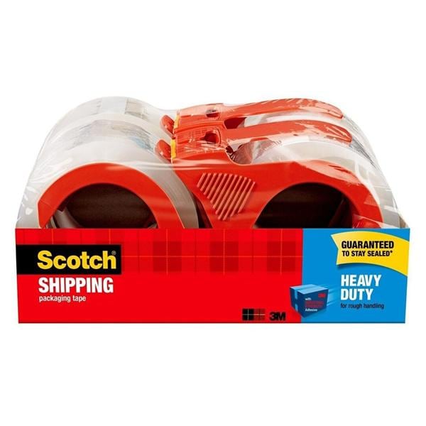 Heavy-Duty Shipping Tape w/ Dispenser 1 7/8 in x 54.6 Yd 4/Pack 4/Pk