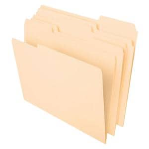 File Folders 1/3 Tab Cut Letter Size Manila 100/Bx