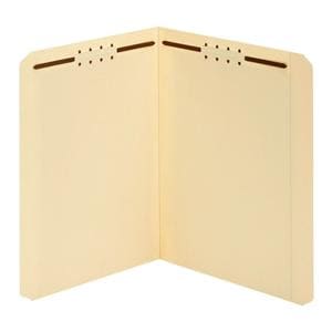 Manila Fastener Folder 2 Fastener Straight Cut Letter Size 50/Box 50/Bx