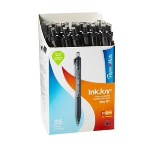 InkJoy 300RT Retractable Pen Medium Point 1.0 mm Black 36/Pack 36/Pk