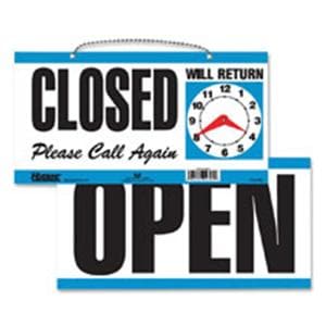 U.S. Stamp & Sign "Open/Closed" Sign 6 in x 11 1/2 in Ea