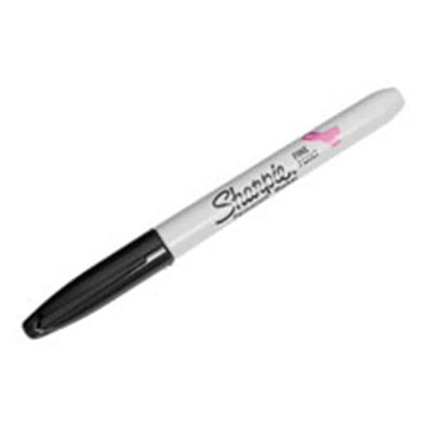 Sharpie Permanent Fine-Point Markers Black/Pink Ribbon 12/Pack 12/Pk