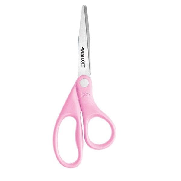 Westcott Breast Cancer Awareness Scissors 8" Straight Pink Ea