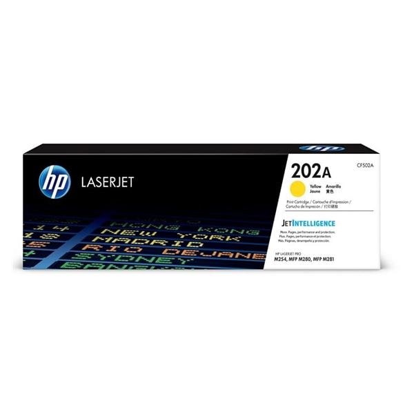 HP 202A (CF502A) Yellow Original LaserJet Toner Cartridge Ea