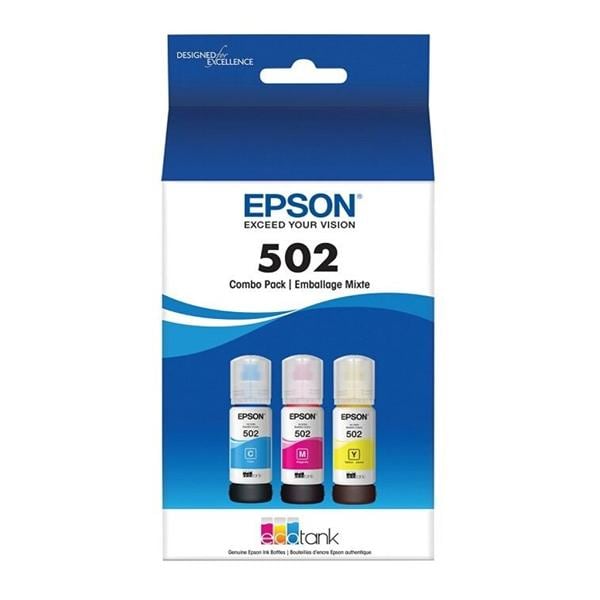 Epson T502520-S Cyan/Magenta/Yellow Ink Bottles Pk/3 3/Pk
