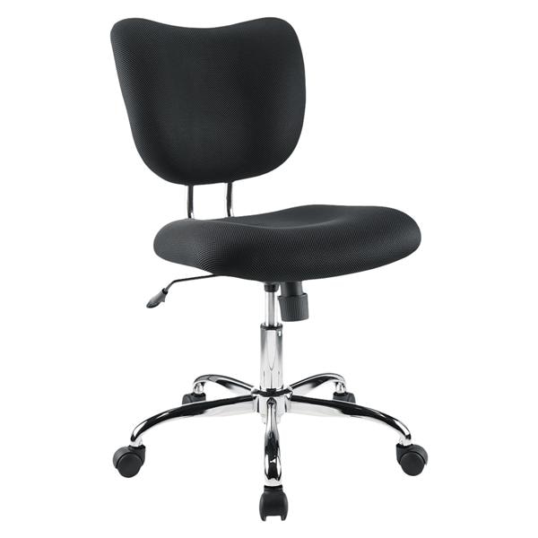 Brenton Studio Jancy Mesh Fabric Low-Back Task Chair Blk/Chrome Ea