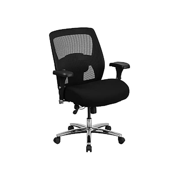 Big & Tall Ergonomic Mesh Office Chair Black & Gray Fabric 29x32x45.5" Each