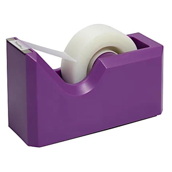 JAM Paper Plastic Tape Dispenser 4-1/2x2-1/2x1-3/4" Purple Ea