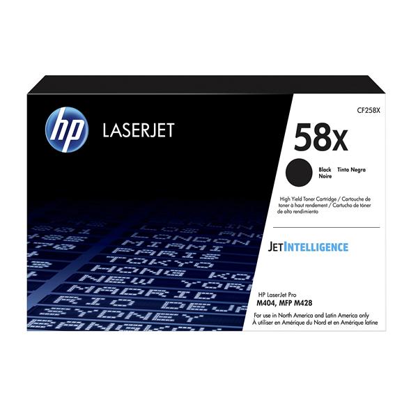 HP 58X High-Yield Black Toner Cartridge, CF258X Ea