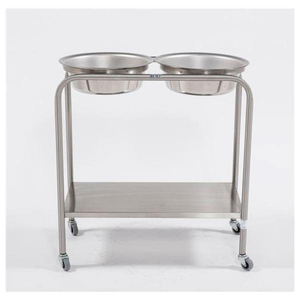 Snyder Double Basin Stand Round Stainless Steel Silver 8-1/2qt