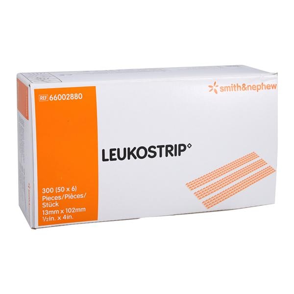 Leukostrip Skin Closure Strip Elastic 100% Polyamide 1/2x4" White 50Pk/Bx