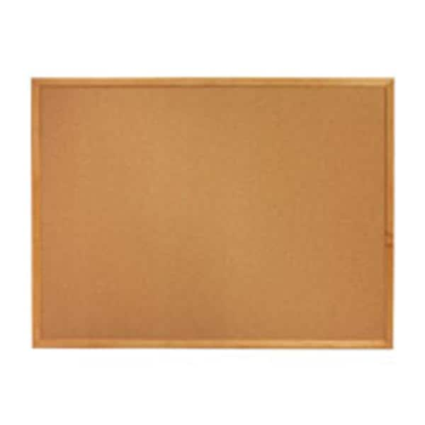 Quartet Natural Cork Bulletin Board w/ Oak Frame 4 ft x 6 ft 1/PK