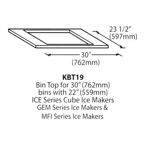 Ice-O-Matic Ice Bin Top For 22" ICE Series Cuber IceMaker Ea